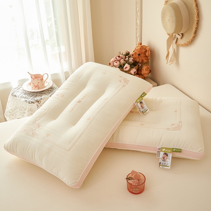 91家纺网 家纺一手货源 找家纺 晚儿 2025新款蝶梦云端枕枕头枕芯 蝶梦云端枕—白 48x74cm/对