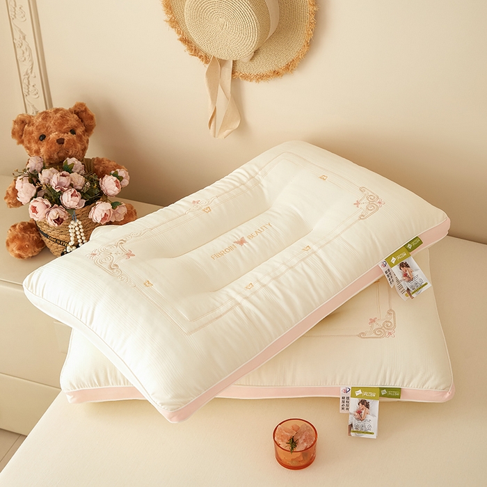 晚儿 2025新款蝶梦云端枕枕头枕芯 蝶梦云端枕—白 48x74cm/对