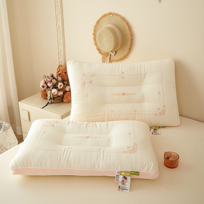 91家纺网 家纺一手货源 找家纺 晚儿 2025新款蝶梦云端枕枕头枕芯 蝶梦云端枕—白 48x74cm/对