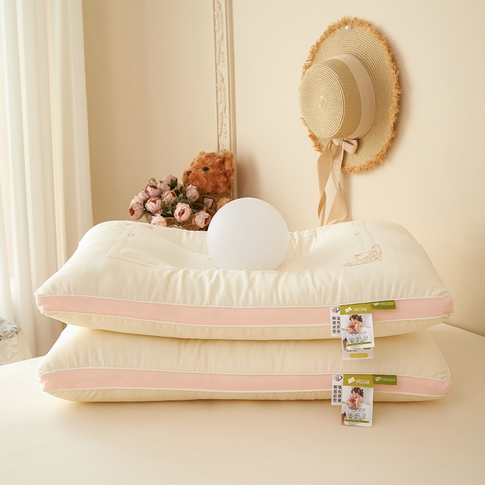 91家纺网 家纺一手货源 找家纺 晚儿 2025新款蝶梦云端枕枕头枕芯 蝶梦云端枕—白 48x74cm/只