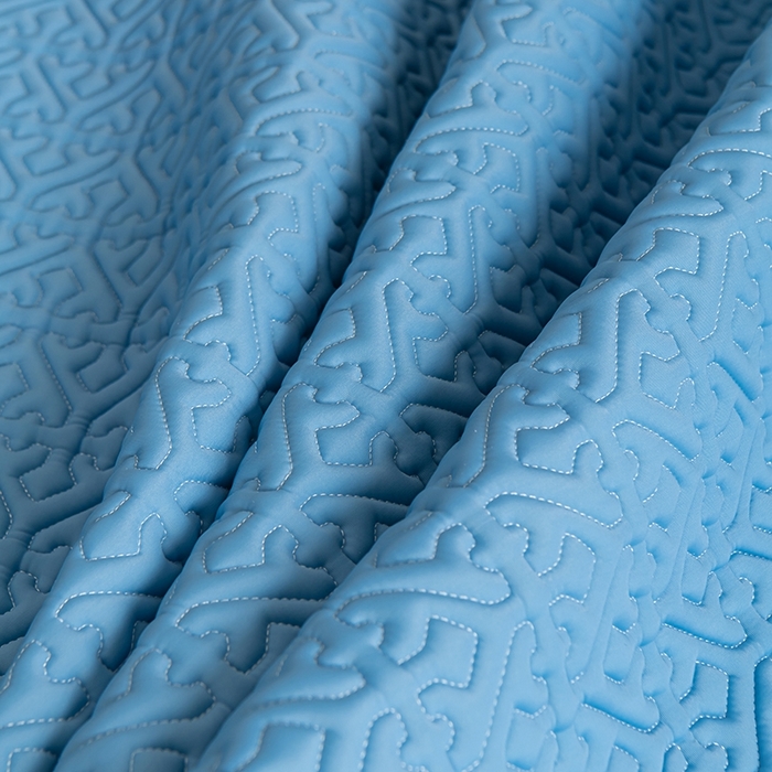 91家纺网 家纺一手货源 找家纺 美丽折家纺 2025夏季新品高端加厚8mm全冰丝生物基乳胶凉席三件套 水洗天然乳胶凉席 孔雀蓝Y