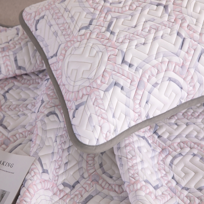 91家纺网 家纺一手货源 找家纺 美丽折家纺 2025夏季新品高端加厚8mm全冰丝生物基乳胶凉席三件套 水洗天然乳胶凉席 溢彩