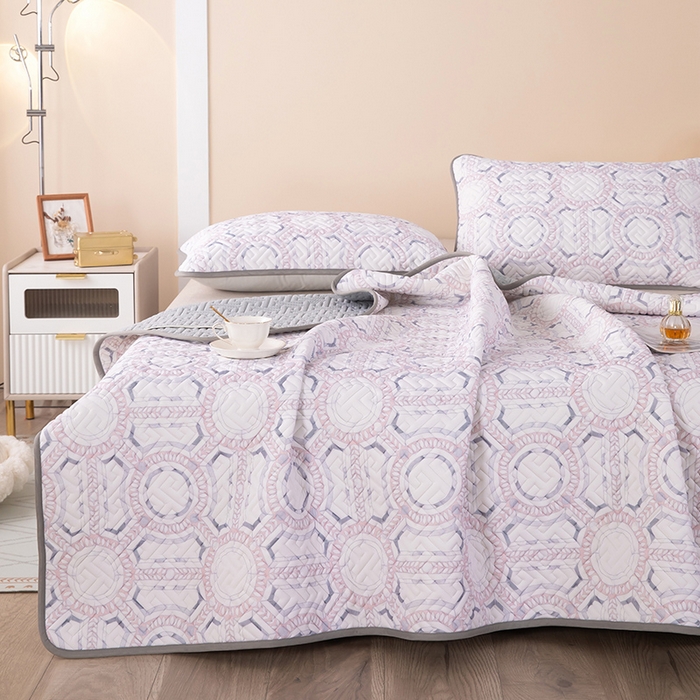 美丽折家纺 2025夏季新品高端加厚8mm全冰丝生物基乳胶凉席三件套 水洗天然乳胶凉席 溢彩