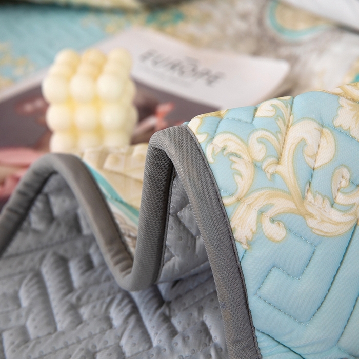 91家纺网 家纺一手货源 找家纺 美丽折家纺 2025夏季新品高端加厚8mm全冰丝生物基乳胶凉席三件套 水洗天然乳胶凉席 雅恩