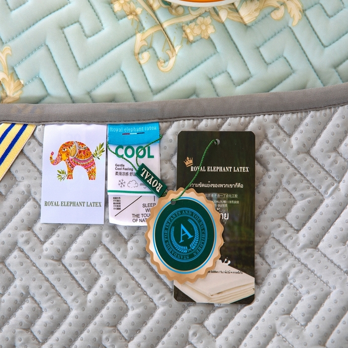 91家纺网 家纺一手货源 找家纺 美丽折家纺 2025夏季新品高端加厚8mm全冰丝生物基乳胶凉席三件套 水洗天然乳胶凉席 雅恩