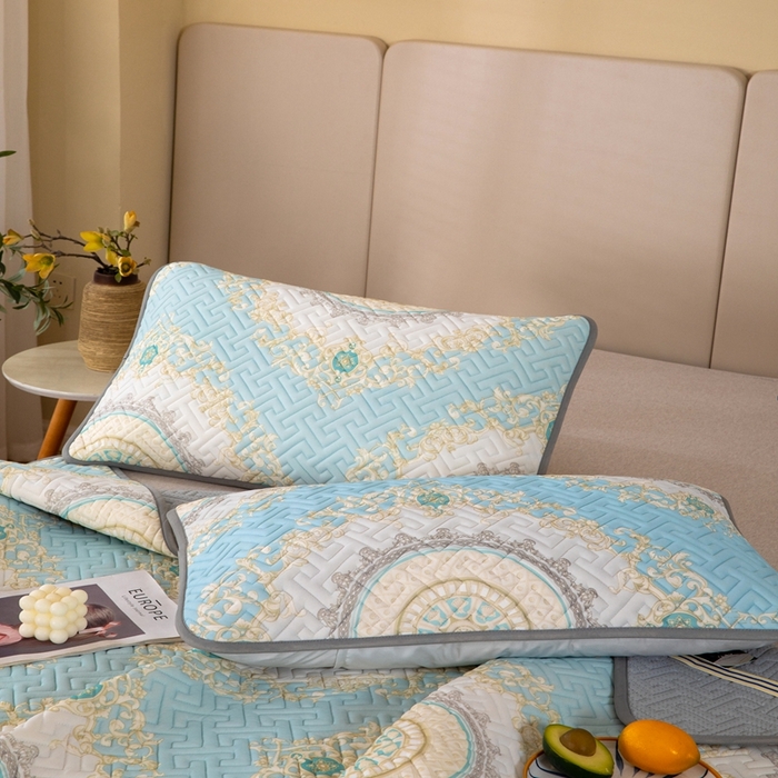 91家纺网 家纺一手货源 找家纺 美丽折家纺 2025夏季新品高端加厚8mm全冰丝生物基乳胶凉席三件套 水洗天然乳胶凉席 雅恩