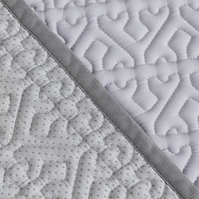 91家纺网 家纺一手货源 找家纺 美丽折家纺 2025夏季新品高端加厚8mm全冰丝生物基乳胶凉席三件套 水洗天然乳胶凉席 经典灰Y