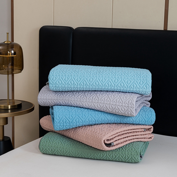 91家纺网 家纺一手货源 找家纺 美丽折家纺 2025夏季新品高端加厚8mm全冰丝生物基乳胶凉席三件套 水洗天然乳胶凉席 经典灰Y