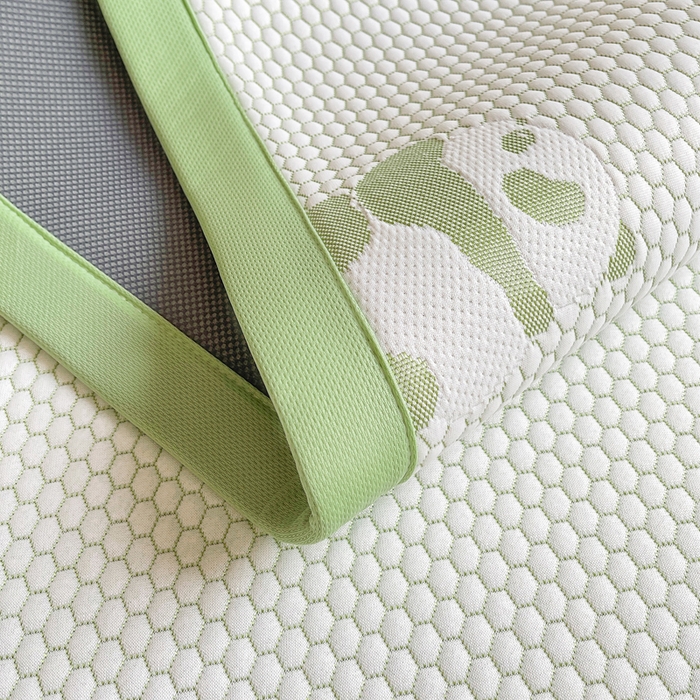 91家纺网 家纺一手货源 找家纺 梵朴 2025新款直播A类冰豆豆凉席席子三件套凉豆豆软凉席可机洗空调席子 小熊猫-绿