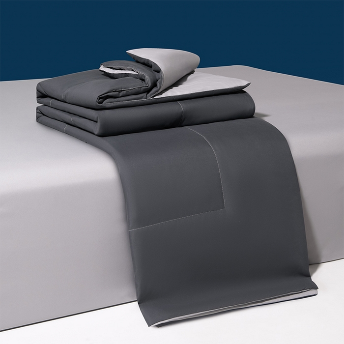 招财狼家纺 2025新款亚朵同款7A活性印染抗菌夏凉被空调被夏被 凉感灰