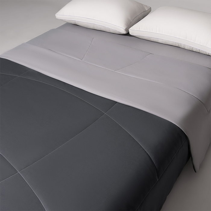 91家纺网 家纺一手货源 找家纺 招财狼家纺 2025新款亚朵同款7A活性印染抗菌夏凉被空调被夏被 凉感灰