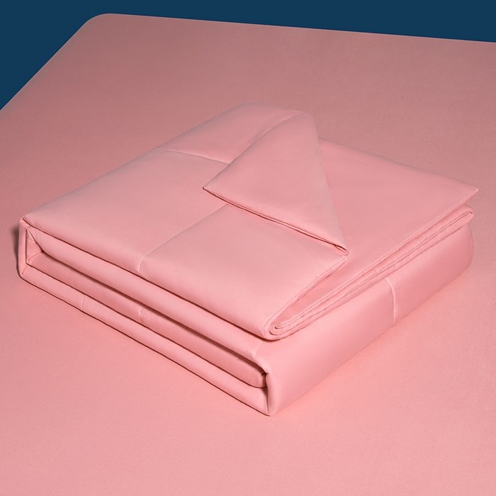 91家纺网 家纺一手货源 找家纺 招财狼家纺 2025新款亚朵同款7A活性印染抗菌夏凉被空调被夏被 凉感粉