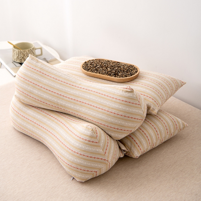 91家纺网 家纺一手货源 找家纺 大熊枕芯 2025新款全棉水洗棉荞麦三角组合枕 枕头枕芯 三角组合款-卡其 三角组合枕/对