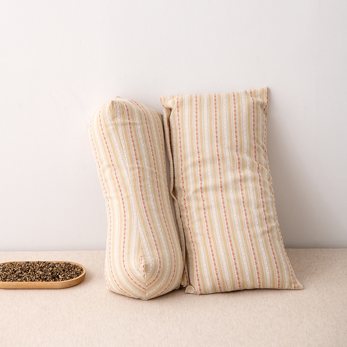 91家纺网 家纺一手货源 找家纺 大熊枕芯 2025新款全棉水洗棉荞麦三角组合枕 枕头枕芯 三角组合款-卡其 三角组合枕/对