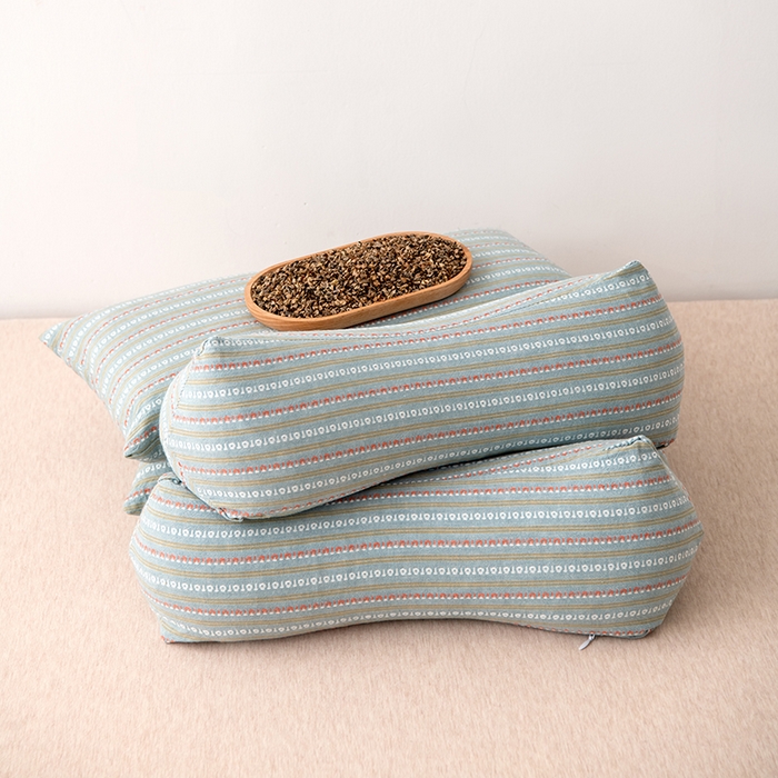 91家纺网 家纺一手货源 找家纺 大熊枕芯 2025新款全棉水洗棉荞麦三角组合枕 枕头枕芯 三角组合款-深蓝 三角组合枕/只