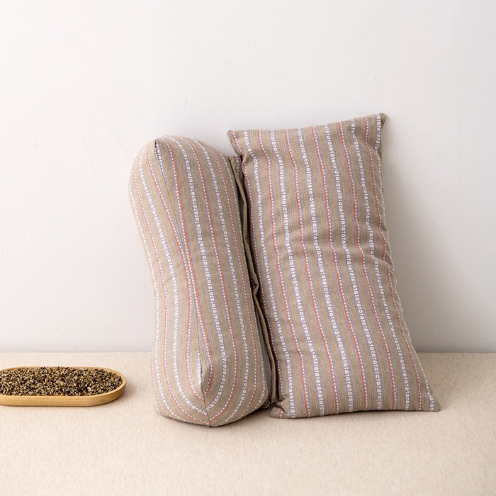 91家纺网 家纺一手货源 找家纺 大熊枕芯 2025新款全棉水洗棉荞麦三角组合枕 枕头枕芯 三角组合款-咖色 三角组合枕/对