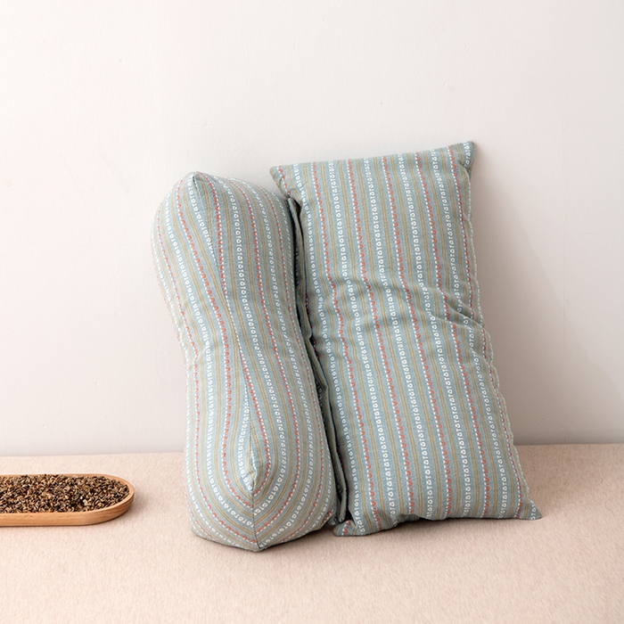 91家纺网 家纺一手货源 找家纺 大熊枕芯 2025新款全棉水洗棉荞麦三角组合枕 枕头枕芯 三角组合款-深蓝 三角组合枕/只