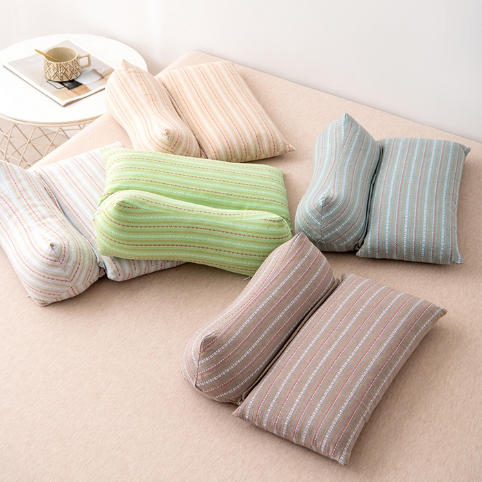 91家纺网 家纺一手货源 找家纺 大熊枕芯 2025新款全棉水洗棉荞麦三角组合枕 枕头枕芯 组合图仅供展示