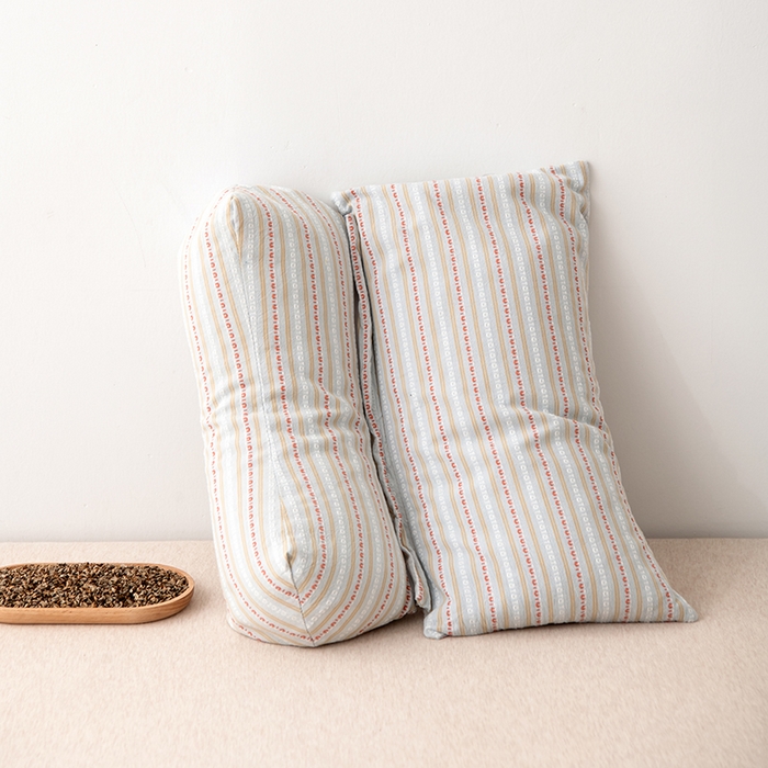 91家纺网 家纺一手货源 找家纺 大熊枕芯 2025新款全棉水洗棉荞麦三角组合枕 枕头枕芯 三角组合款-浅蓝 三角组合枕/只