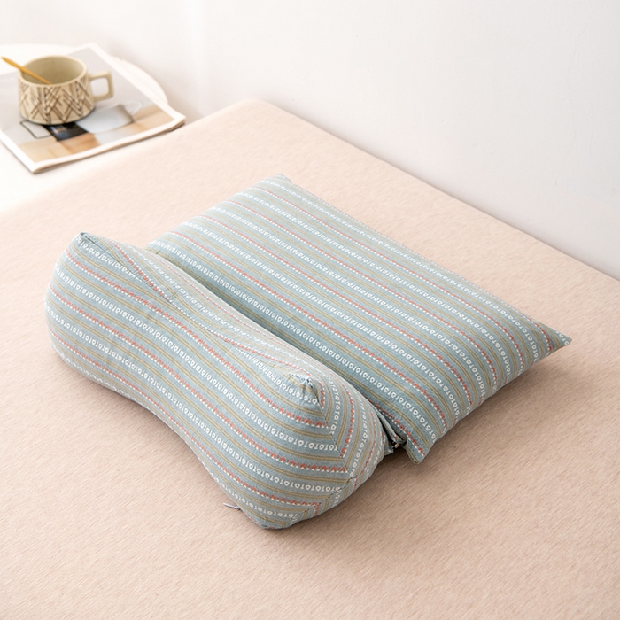 91家纺网 家纺一手货源 找家纺 大熊枕芯 2025新款全棉水洗棉荞麦三角组合枕 枕头枕芯 三角组合款-深蓝 三角组合枕/只