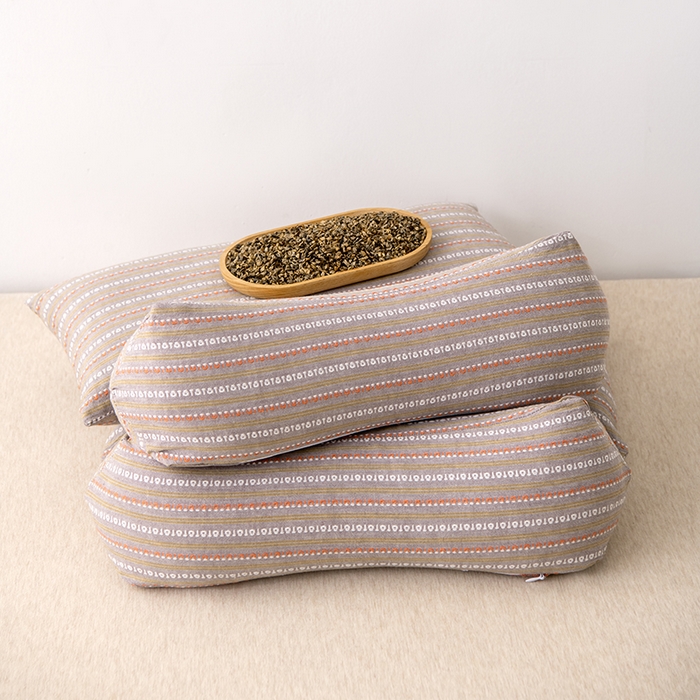 91家纺网 家纺一手货源 找家纺 大熊枕芯 2025新款全棉水洗棉荞麦三角组合枕 枕头枕芯 三角组合款-咖色 三角组合枕/对