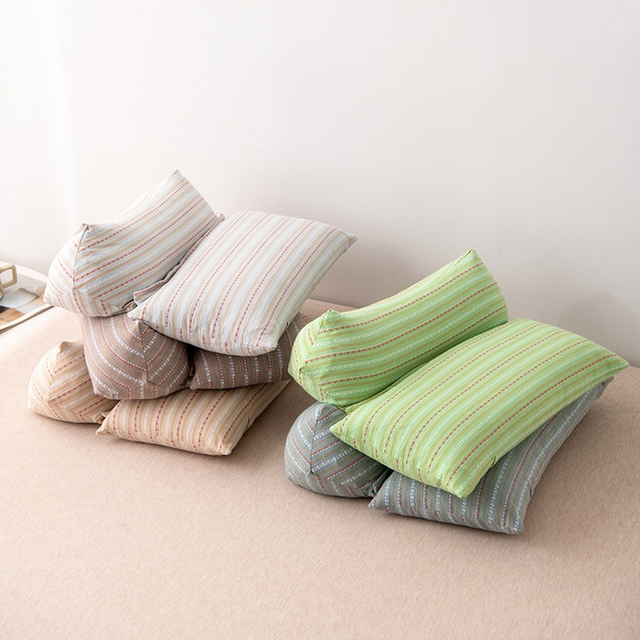 91家纺网 家纺一手货源 找家纺 大熊枕芯 2025新款全棉水洗棉荞麦三角组合枕 枕头枕芯 组合图仅供展示