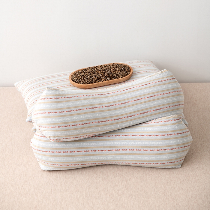 91家纺网 家纺一手货源 找家纺 大熊枕芯 2025新款全棉水洗棉荞麦三角组合枕 枕头枕芯 三角组合款-浅蓝 三角组合枕/只