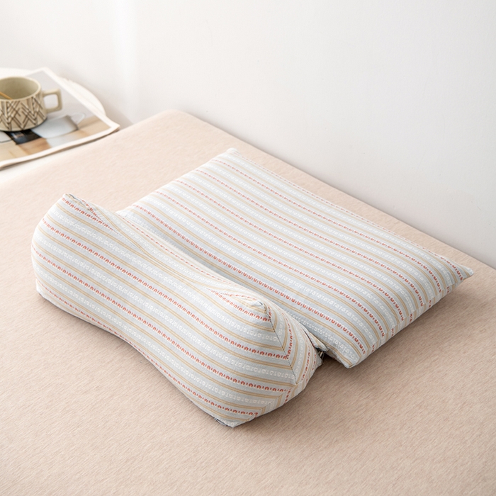 91家纺网 家纺一手货源 找家纺 大熊枕芯 2025新款全棉水洗棉荞麦三角组合枕 枕头枕芯 三角组合款-浅蓝 三角组合枕/只