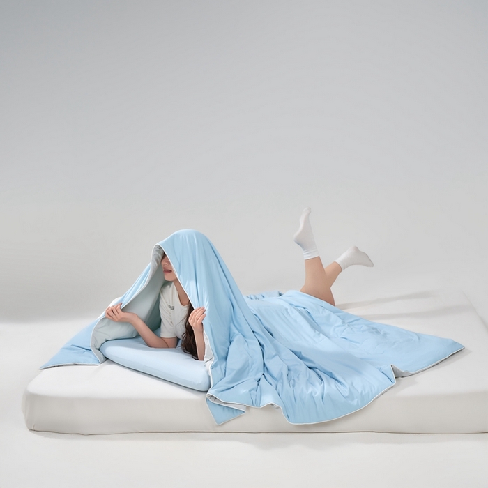 91家纺网 家纺一手货源 找家纺 朴罗 （ 原岚图） 2025新款纯色亲肤舒适锦氨凉感夏被夏凉被空调被 青出于蓝