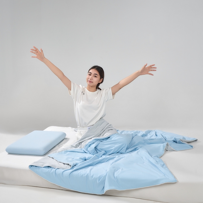 91家纺网 家纺一手货源 找家纺 朴罗 （ 原岚图） 2025新款纯色亲肤舒适锦氨凉感夏被夏凉被空调被 青出于蓝