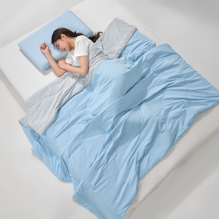 91家纺网 家纺一手货源 找家纺 朴罗 （ 原岚图） 2025新款纯色亲肤舒适锦氨凉感夏被夏凉被空调被 青出于蓝