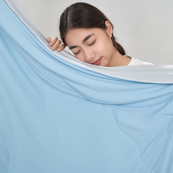 91家纺网 家纺一手货源 找家纺 朴罗 （ 原岚图） 2025新款纯色亲肤舒适锦氨凉感夏被夏凉被空调被 青出于蓝