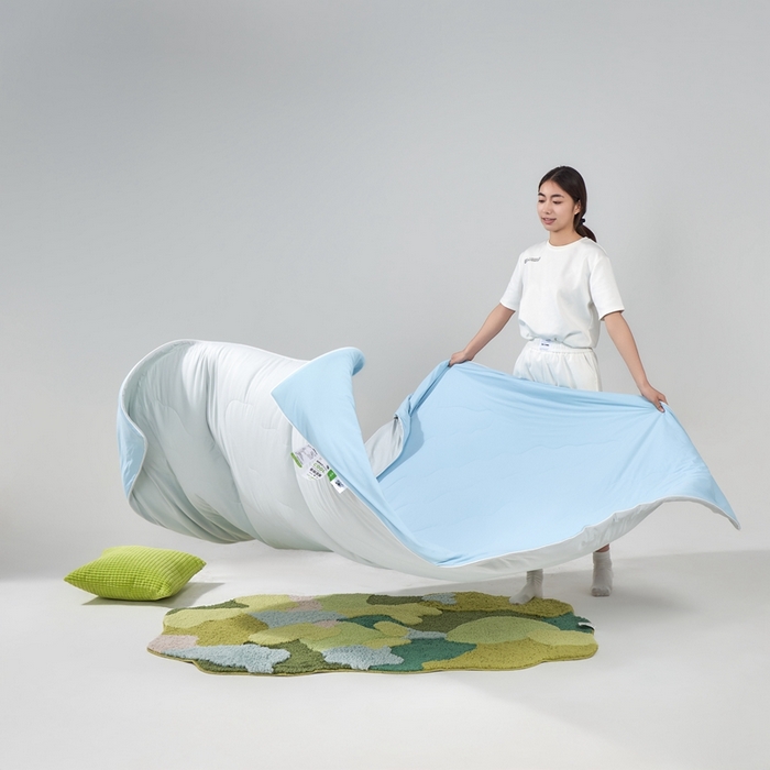 91家纺网 家纺一手货源 找家纺 朴罗 （ 原岚图） 2025新款纯色亲肤舒适锦氨凉感夏被夏凉被空调被 青出于蓝