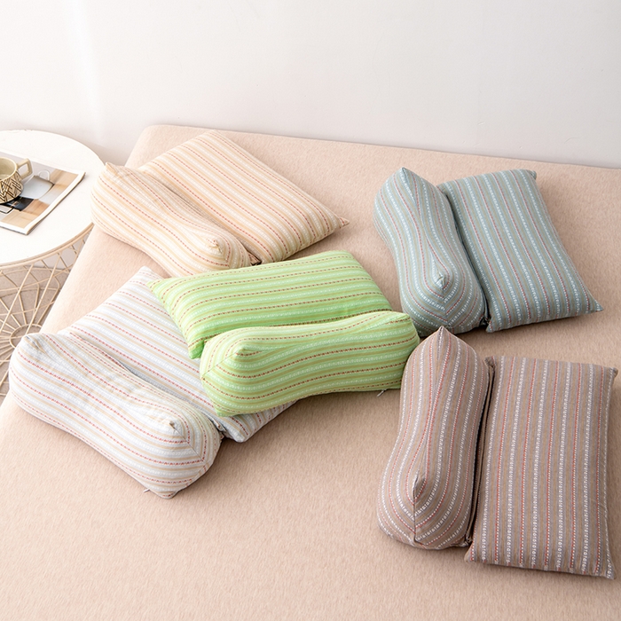 91家纺网 家纺一手货源 找家纺 大熊枕芯 2025新款全棉水洗棉荞麦三角组合枕 枕头枕芯 组合图仅供展示