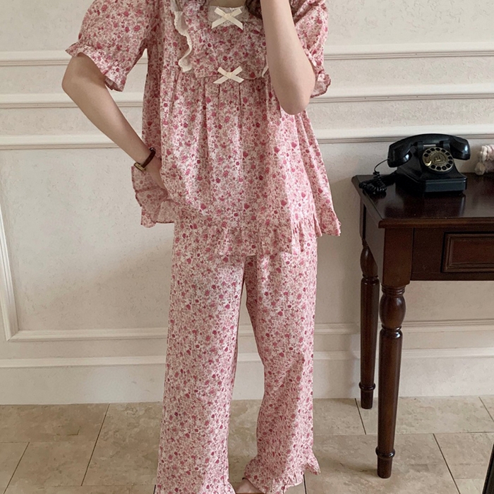 91家纺网 家纺一手货源 找家纺 （总）妍景家居生活馆 2025新款25605-碎花公主风套装