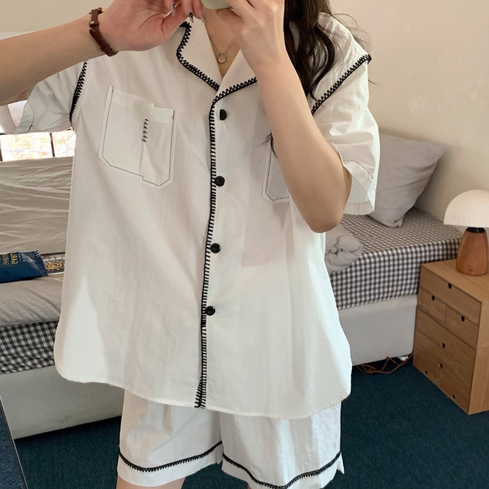 91家纺网 家纺一手货源 找家纺 （总）妍景家居生活馆 2025新款25625-衬衫款韩系简约套装