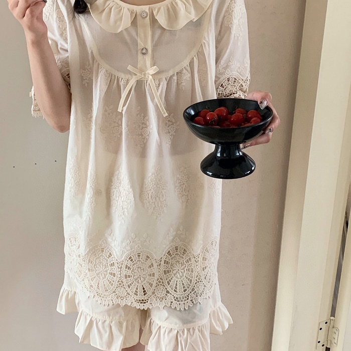 91家纺网 家纺一手货源 找家纺 （总）妍景家居生活馆 2025新款25635-刺绣荷叶边套装