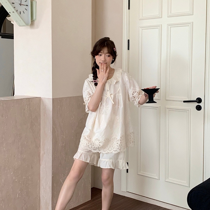 （总）妍景家居生活馆 2025新款25635-刺绣荷叶边套装