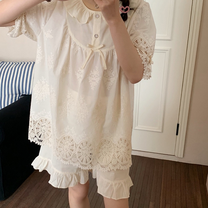 91家纺网 家纺一手货源 找家纺 （总）妍景家居生活馆 2025新款25635-刺绣荷叶边套装