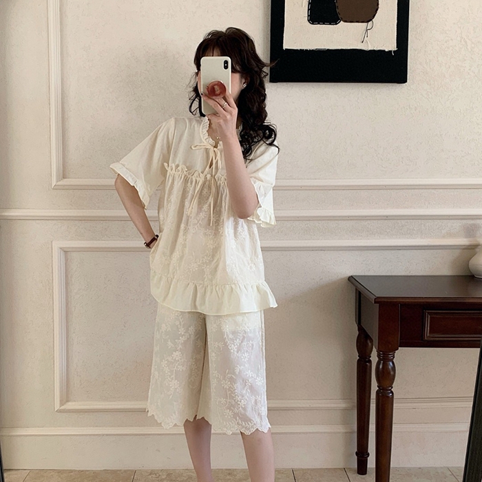 91家纺网 家纺一手货源 找家纺 妍景家居生活馆 2025新款25637-雏菊绣花百搭套装 黄色