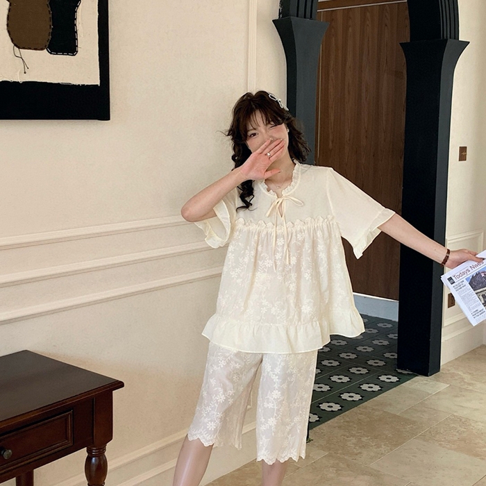 91家纺网 家纺一手货源 找家纺 妍景家居生活馆 2025新款25637-雏菊绣花百搭套装 黄色