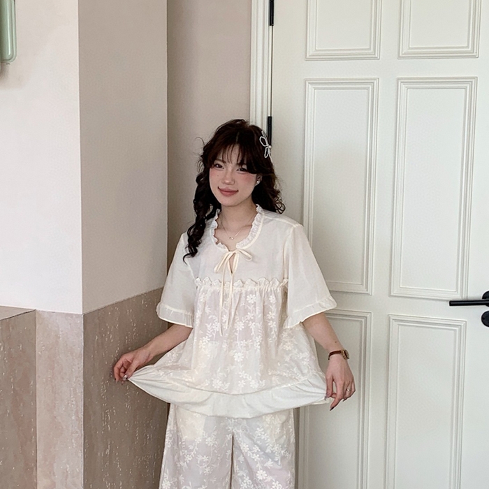 91家纺网 家纺一手货源 找家纺 妍景家居生活馆 2025新款25637-雏菊绣花百搭套装 黄色