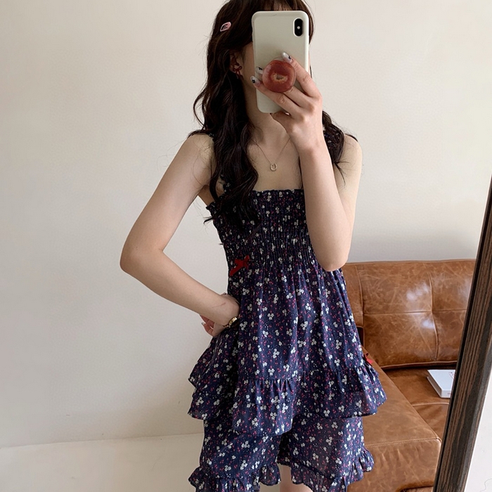 91家纺网 家纺一手货源 找家纺 （总）妍景家居生活馆 2025新款25657-无袖满印碎花套装