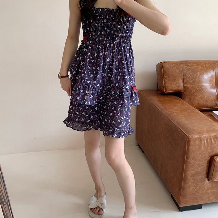 91家纺网 家纺一手货源 找家纺 （总）妍景家居生活馆 2025新款25657-无袖满印碎花套装