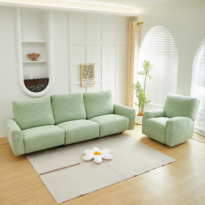 91家纺网 家纺一手货源 找家纺 （总）丝绮鹿 2025新款雕花绒大叶子芝华士沙发套