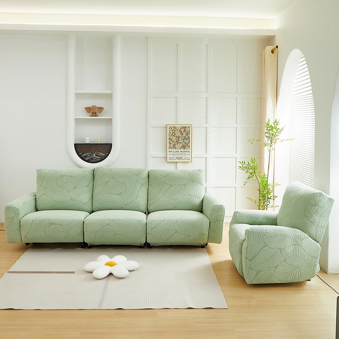 91家纺网 家纺一手货源 找家纺 （总）丝绮鹿 2025新款雕花绒大叶子芝华士沙发套