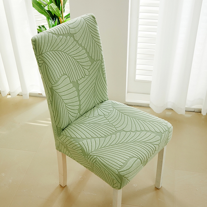 91家纺网 家纺一手货源 找家纺 丝绮鹿 2025新款雕花绒大叶子椅子套松紧款 薄荷绿