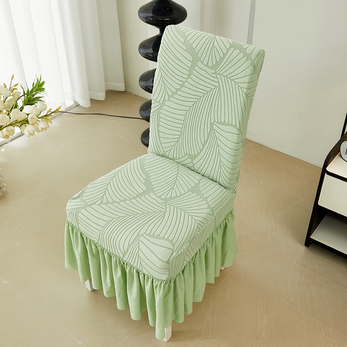 91家纺网 家纺一手货源 找家纺 （总）丝绮鹿 2025新款雕花绒大叶子椅子套裙边款