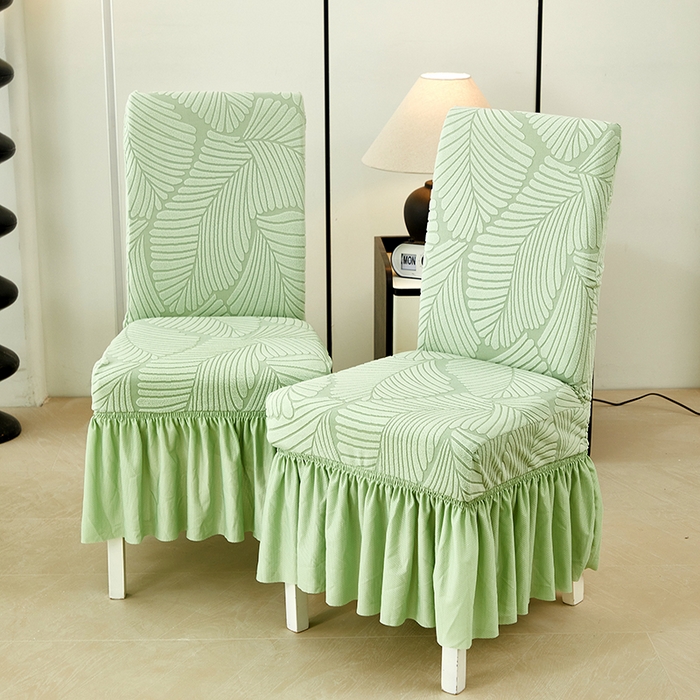 91家纺网 家纺一手货源 找家纺 （总）丝绮鹿 2025新款雕花绒大叶子椅子套裙边款