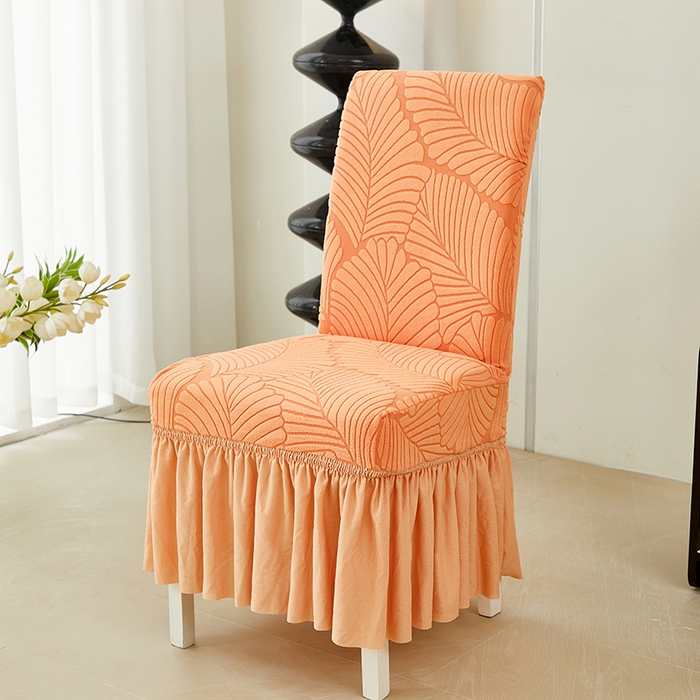 91家纺网 家纺一手货源 找家纺 （总）丝绮鹿 2025新款雕花绒大叶子椅子套裙边款